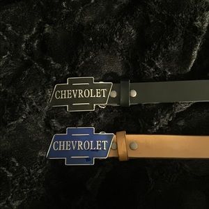 Two Chevy belt buckles brand new